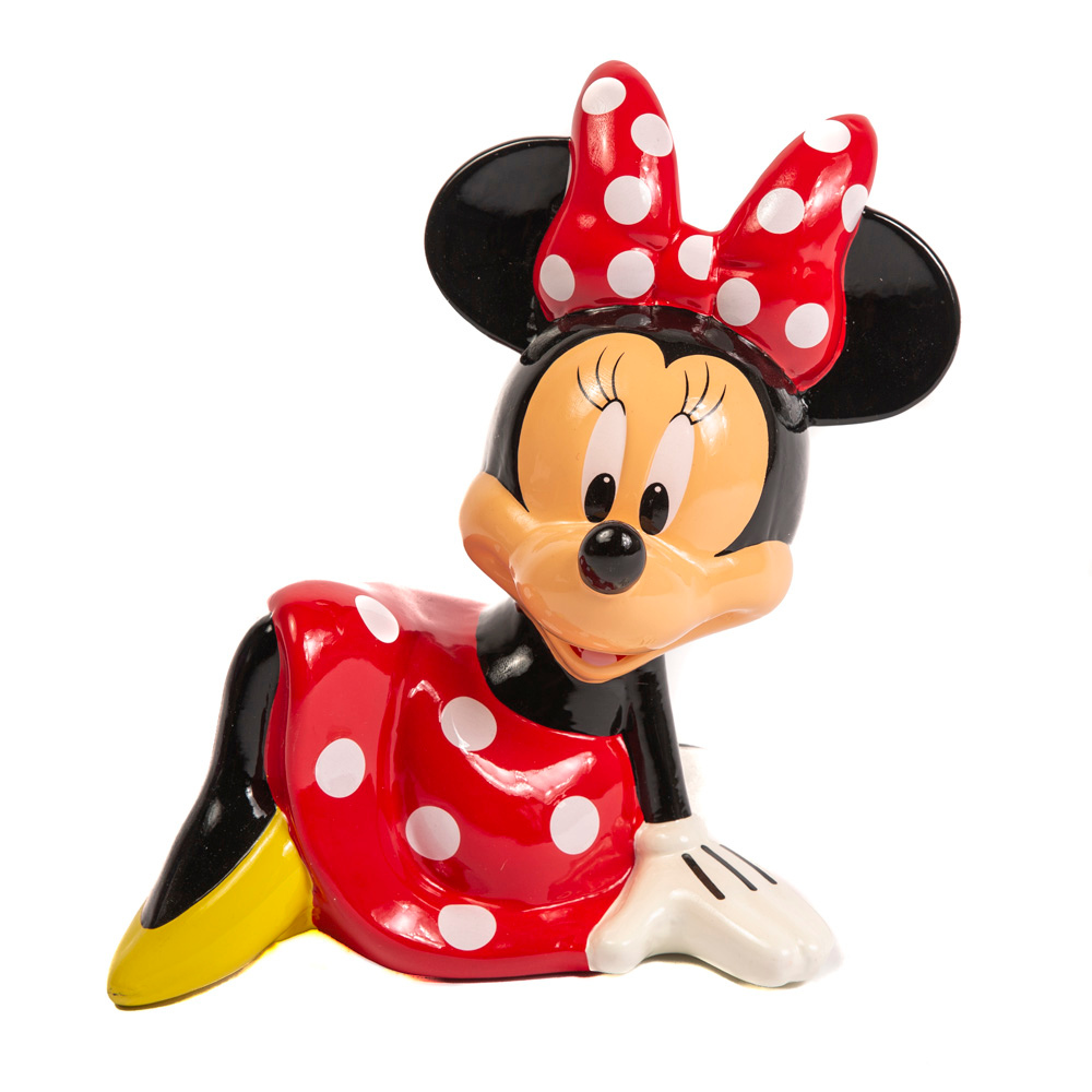 Minnie Mouse Piggy Bank for Girls Ð Kids Ceramic Piggy Bank with Rubber Stopper