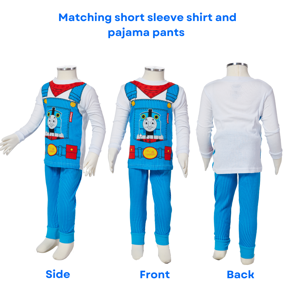 Thomas the Train Pajamas Set, 4 Piece Mix and Match Sleepwear for Toddlers and Little Kids, Size 2T