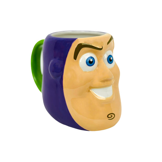 Pixar Toy Story Mug with 3D Buzz Lightyear Face, Extra Large 23 oz. Ceramic Tea or Coffee Cup