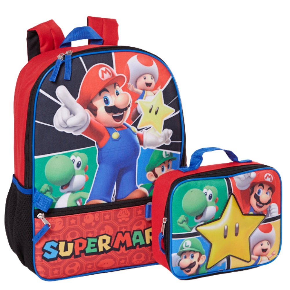 Mario 2 piece backpack set