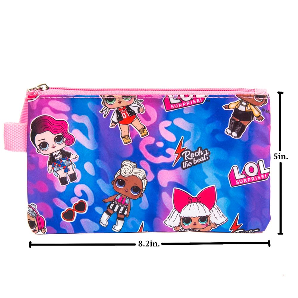 LOL Surprise Doll Backpack Set for Kids - 16  Backpack - Includes Matching Pencil Case Heart Clip Lunchbox & Water Bottle - 5 Pc. Bundle School Set for Girls