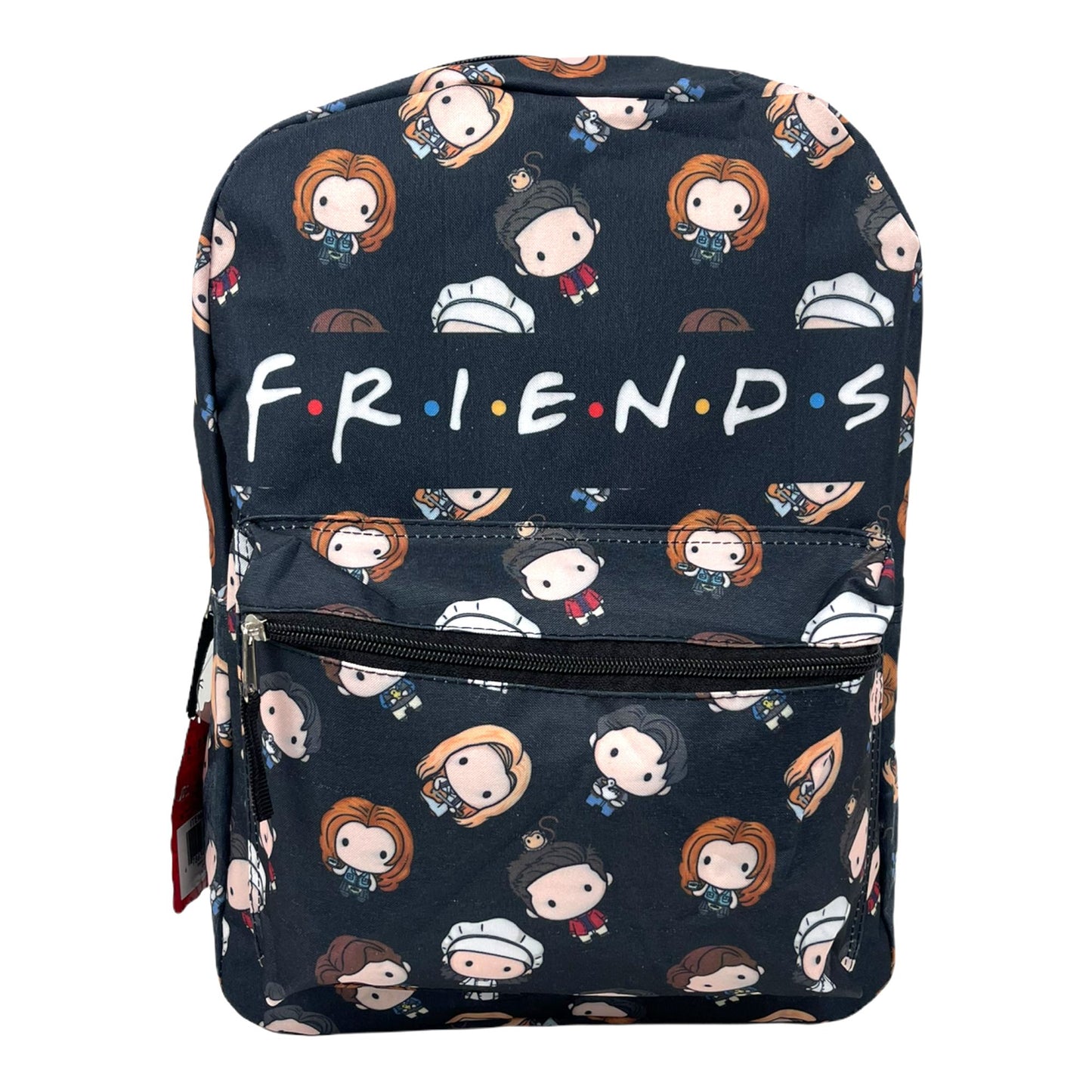 Friends Backpack for Kids, Teens, or Women - Large 16 inch, Black