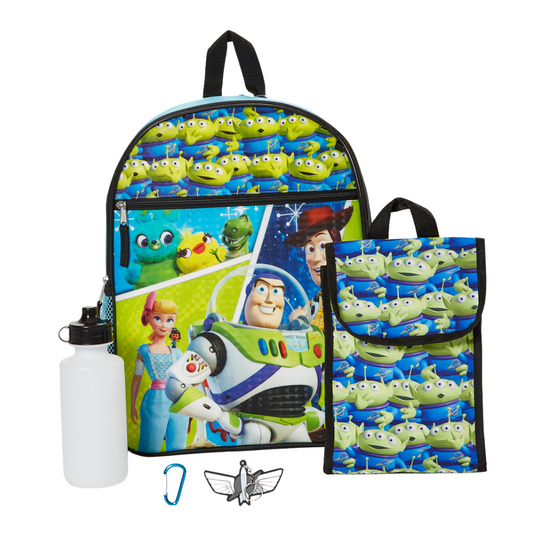Pixar Toy Story Backpack Set for Kids, 16 inch with Lunch Bag and Water Bottle