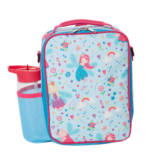 Rainbow Fairies 3-In-1 Convertible Lunch Box and Water Bottle Set, Soft Insulated Lunch Bag with Water Bottle for Girls