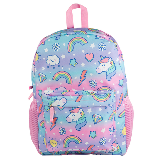 CLUB LIBBY LU Pastel Ombre Unicorn Backpack for Girls, 16 inch, Pink