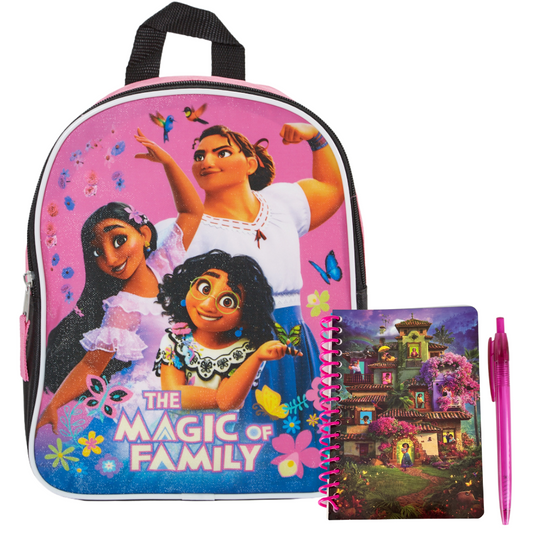 Disney Encanto Mini Backpack for Girls & Toddlers with Journal Notebook and Pen featuring Mirabel - 12 Inch